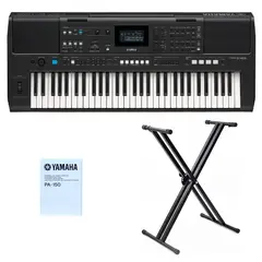 YAMAHA - Teclado Piano Organeta Psr-e483 + Adaptador + Base