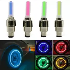 GENERICO - Tapa Válvula con Luz LED 3V Universal para Bicicleta