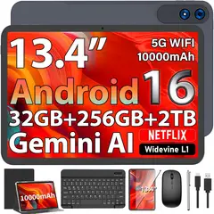 GENERICO - Tablet Android 13 pulgadas Teclado Mause Lapiz 256 Rom + 32 Ram
