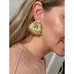PHUKETT ACCESORIOS - Anemona Arete Dorada