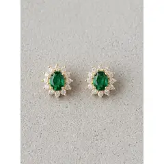 PHUKETT ACCESORIOS - Arete Moissanita Plateada