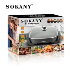 SOKANY - Sarten Multifuncional Eléctrico Sk-2005 Antiadherent Negro