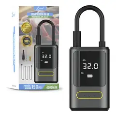 GENERICO - Compresor De Aire Portátil Lumi Negro 12v Para Coche Bicicletas Motocicletas