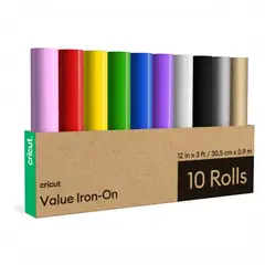 CRICUT - Pack x10 Vinils Textil Iron-On Termoadhesivos