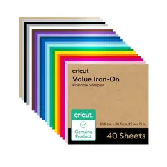 CRICUT - Pack x40 Hojas de Vinilo Adhesivo Permanente Mate