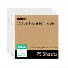GENERICO - Pack x75 Hojas de Cinta de Transferencia Cricut 30,5x30,5