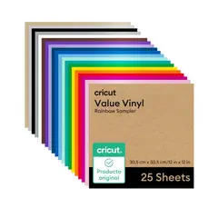 CRICUT - Pack X25 Hojas de Vinilo Adhesivo Permanente