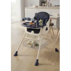 BEBESUNITA - REF 803BD Silla Comedor Bebe 3 En 1 Con Reposapies Cinturón Seguridad