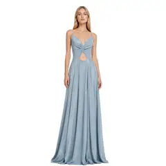 SCARLETT - Vestido Manhattan Bronce Largo de Fiesta
