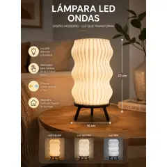 GENERICO - Lámpara de Mesa de Noche, Escritorio Moderna Minimalista Elegante