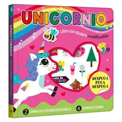 LEXUS - Libro Infantil de Actividades Stickers Reutilizables Unicornio