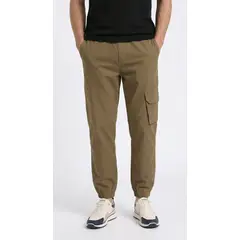 BELIFE - Pantalón cargo verde para hombre