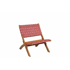 RTA DESIGN - Silla Plegable de Madera para Exterior Eris, Terracota, Diseño Fresco y Moderno