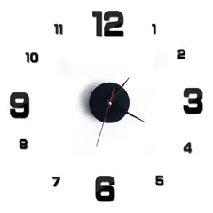 DECOR - Reloj de pared tamaño 50cm x 50cm Números grandes y pequeños