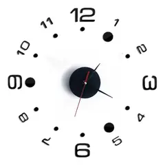 DECOR - Reloj de pared tamaño pequeño 50cm x 50cm Números y puntos