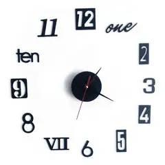 DECOR - Reloj de pared tamaño pequeño 50cm x 50cm 3 números