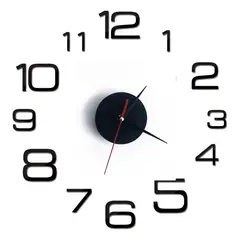 DECOR - Reloj de pared tamaño pequeño 50cm x 50cm entre numeros