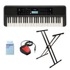 YAMAHA - Teclado Organeta Psr-e383 + Adaptador + Base + Pedal