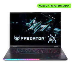 ACER - Portatil Predator Helios Ultra 9 275HX Ram 48GB SSD 1TB RTX 5080 16GB Pantalla 18" WQXGA 240HZ