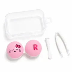 GENERICO - Estuche para Lentes de Contacto Kit con Pinza y Aplicador Diseño Gatita Rosa