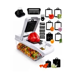 TELEVENTAS COM - Picador de Verduras Cortador Multiusos Todo en 1 con 13 Cuchillas