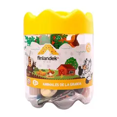 FINLANDEK - Juego Animales de la Granja Kids x 24 Piezas