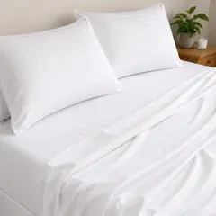 BALI - Sabanas Cama King Blanco Calidad Premium