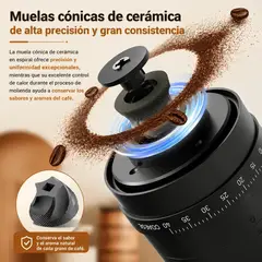 MILOPTS - Molinillo De Café Eléctrico Portátil Con Batería Recargable