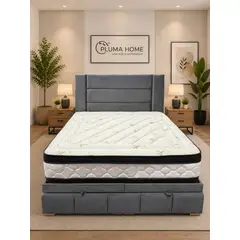 PLUMA HOME - Cama Baul Zen + Colchón Ortopedico Relax  120 x 190cm