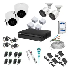 DAHUA - Kit completo De Cámaras De Seguridad Dvr 8ch + 4cámaras