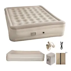 GENERAL - Colchón Inflable Doble 198 x 150 x 40 cm Inflador Eléctrico Inalámbrico
