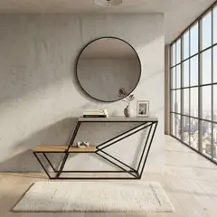 22 GRADOS DECORACION - Recibidor Fobos 140cm x 30cm Formica y metal