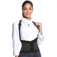 TECNOMED - Cinturón Lumbar de Seguridad con Doble Ajuste para Trabajo y Levantamiento de Carga