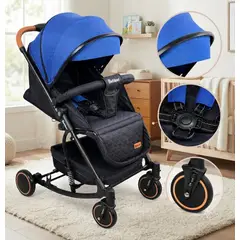 BEBESUNITA - REF BB2050 Coche Paseador Bebe Tipo Maleta Mecedora Reclinable Plegable