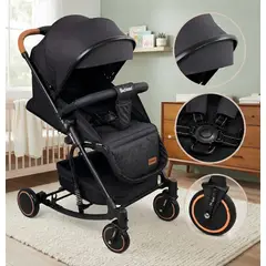BEBESUNITA - REF BB2050 Coche Paseador Bebe Tipo Maleta Mecedora Reclinable Plegable