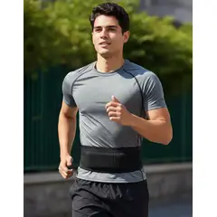 GENERICO - Cinturon Correr Running Riñonera Transparente Deportiva negro