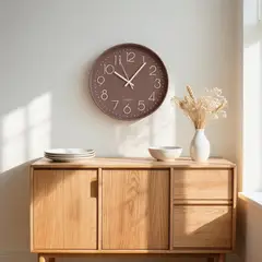 POLASUP - Reloj de Pared Moderno Decorativo Minimalista para Sala Hogar Oficina Diseño Elegante