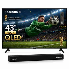 SAMSUNG - COMBO Televisor 43 Pulgadas Qled Q7+ BARRA DE SONIDO HW-B400FZL