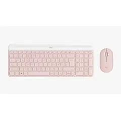 LOGITECH - COMBO DE TELCADO Y MOUSE INALAMABRICOS SLIM MK470 ROSADO
