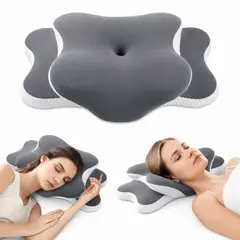 TECNOHOGAR JS - Almohada Cervical Viscoelastica Ortopedica Memory Ergonomica