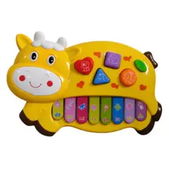 GENERICO - Piano Teclado Musical DeRocha Juguete Vaquita Niño Bebé Amarillo