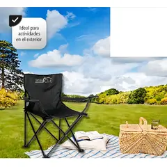 CHINA GLAZE - Silla Camping Plegable Extragrande con Brazos