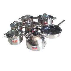 CRYSTAL - Juego De Ollas Cuisine Classic Series Cc-133 14 Piezas