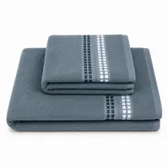 BALI - Juego de Toallas Cuerpo y Manos Algodón 400gr Doble Secado Gris