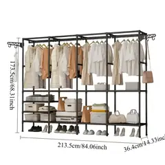 GENERICO - Clóset Armario Organizador Metálico Ropa Y Zapatos
