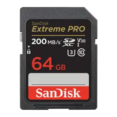 SANDISK - Tarjeta SD De Memoria Extreme Pro Sdxc Uhs-i De 64Gb 200MBPS
