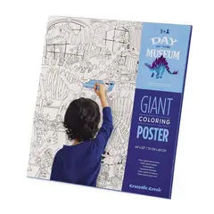 CROCODILE CREEK - Juguete Didáctico Poster Gigante para Colorerar Dinosaurios