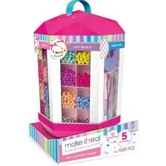 MAKE IT REAL - Juguete Didáctico Crea Pulseras con la Torre de Actividades 5 en 1