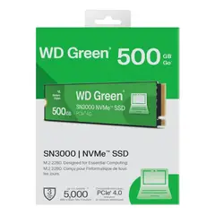 SANDISK - Disco SSD WD Green SN3000 NVMe de 500GB
