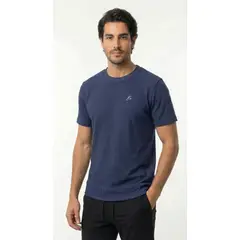 BELIFE - Camiseta azul manga corta para hombre